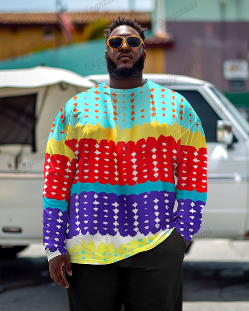 Big & Tall Geometric Graphic T-Shirt for big men