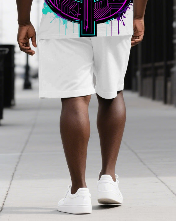 Big & Tall Graphic Skull Two-piece Set for big men view 3