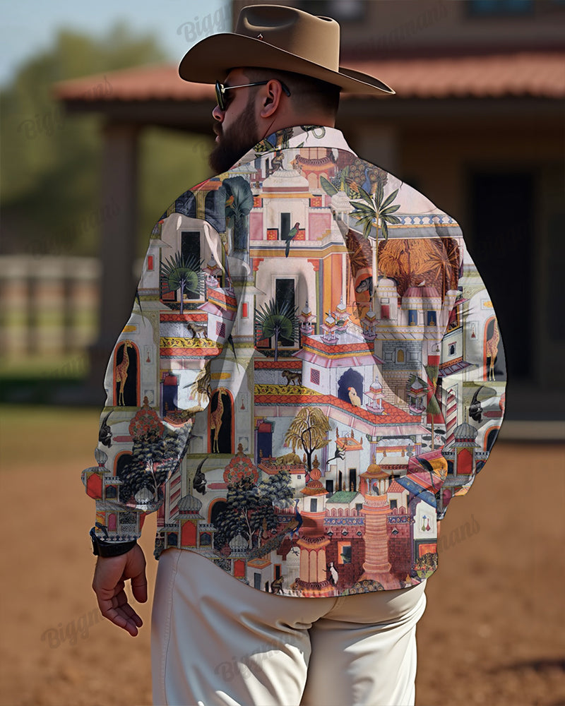 Big & Tall Streetwear Long Sleeve Shirt for big men view 5