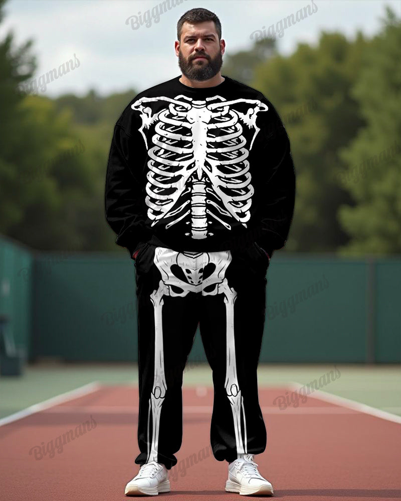 Big & Tall Graphic Skull Two-piece Set for big men view 1