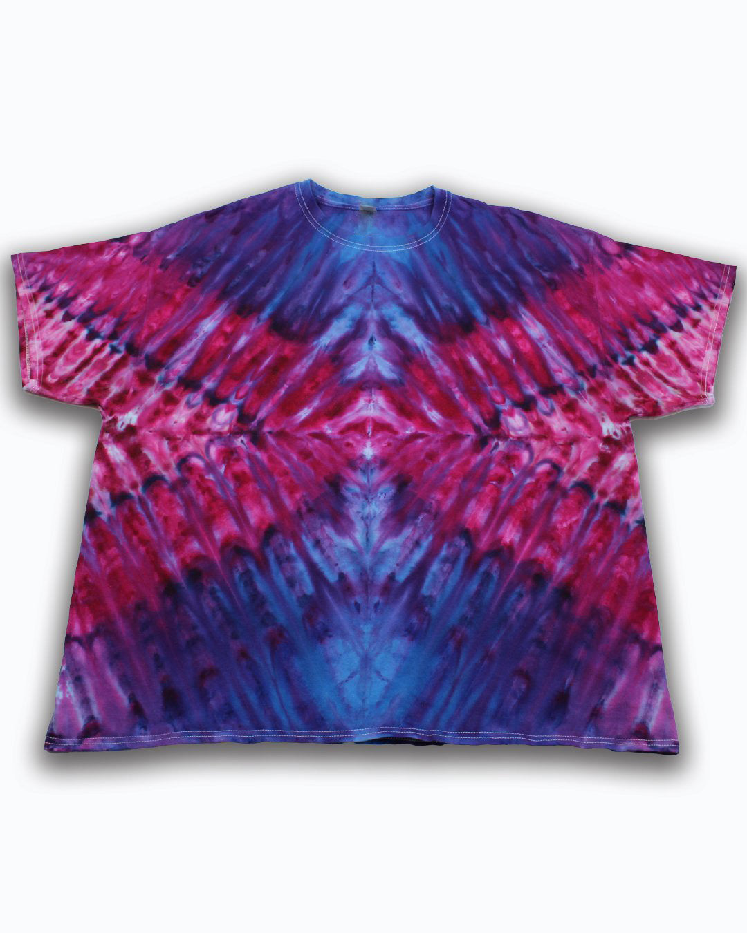 Big & Tall Colorblock Gradient T-Shirt Shorts Set for big men view 5