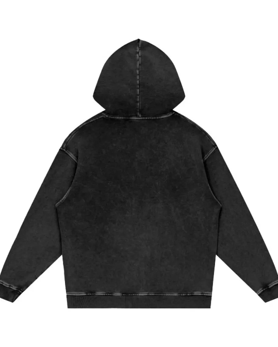 Big & Tall Washed Athletic Hoodie for big men view 3