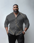 Big & Tall Business Casual Long Sleeve Shirt for big men