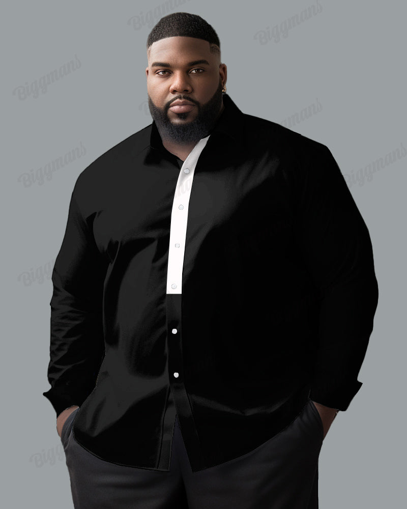 Big & Tall Streetwear Long Sleeve Shirt for big men view 1