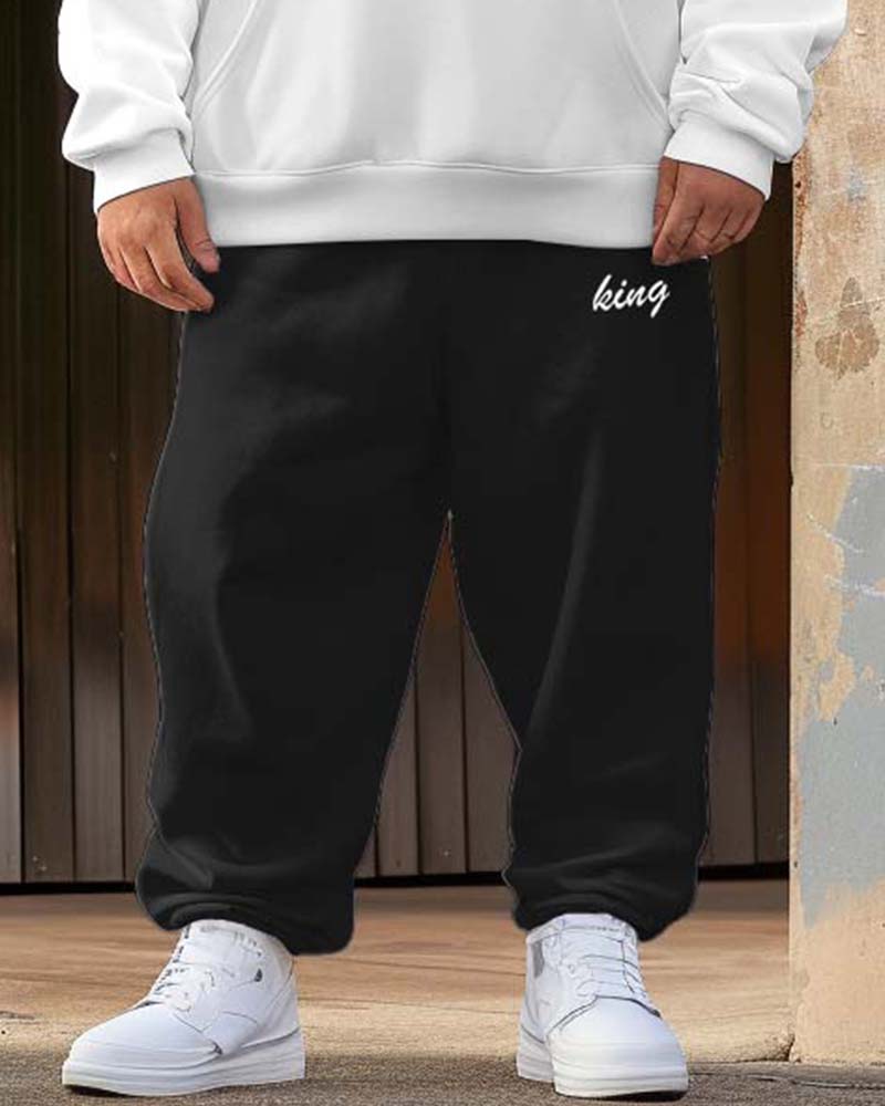 Big & Tall Gradient Streetwear Hoodie Sweatpants Set for big men view 3