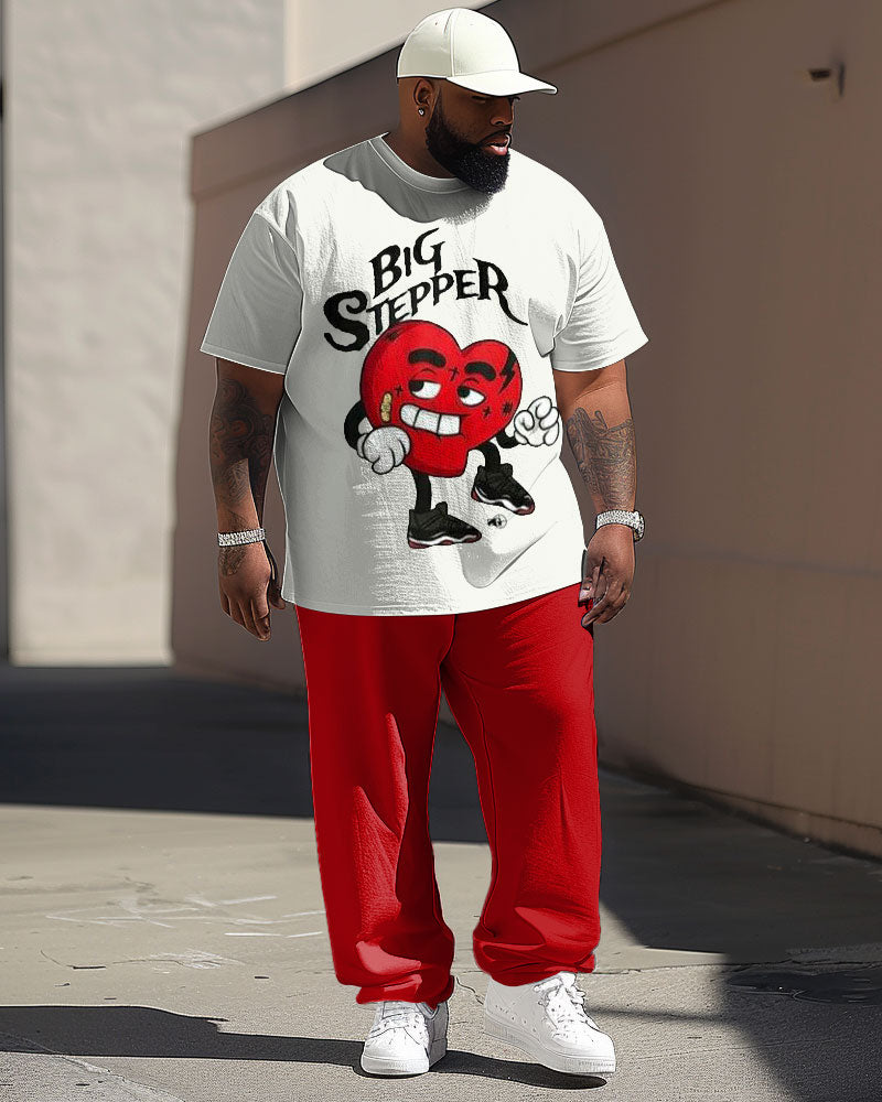 Big & Tall Graphic Streetwear Two-piece Set for big men view 1