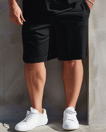 Big & Tall Graphic T-Shirt Shorts Set for big men view 4