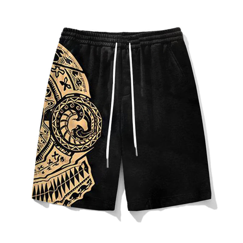 Big & Tall Graphic T-Shirt Shorts Set for big men view 3