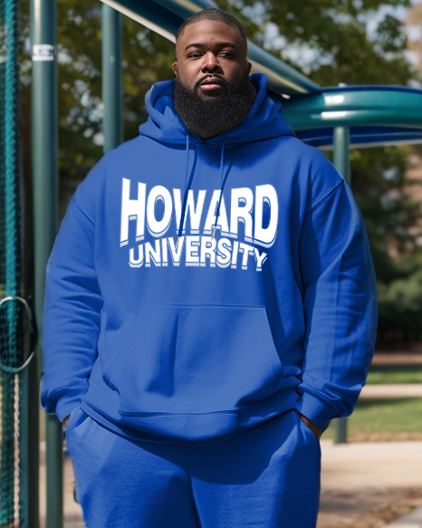 Big & Tall Graphic Hoodie Sweatpants Set for big men view 2