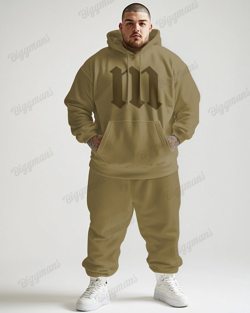 Big & Tall Graphic Hoodie Sweatpants Set for big men view 1
