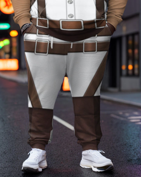 Big & Tall Streetwear Hoodie Sweatpants Set for big men view 3