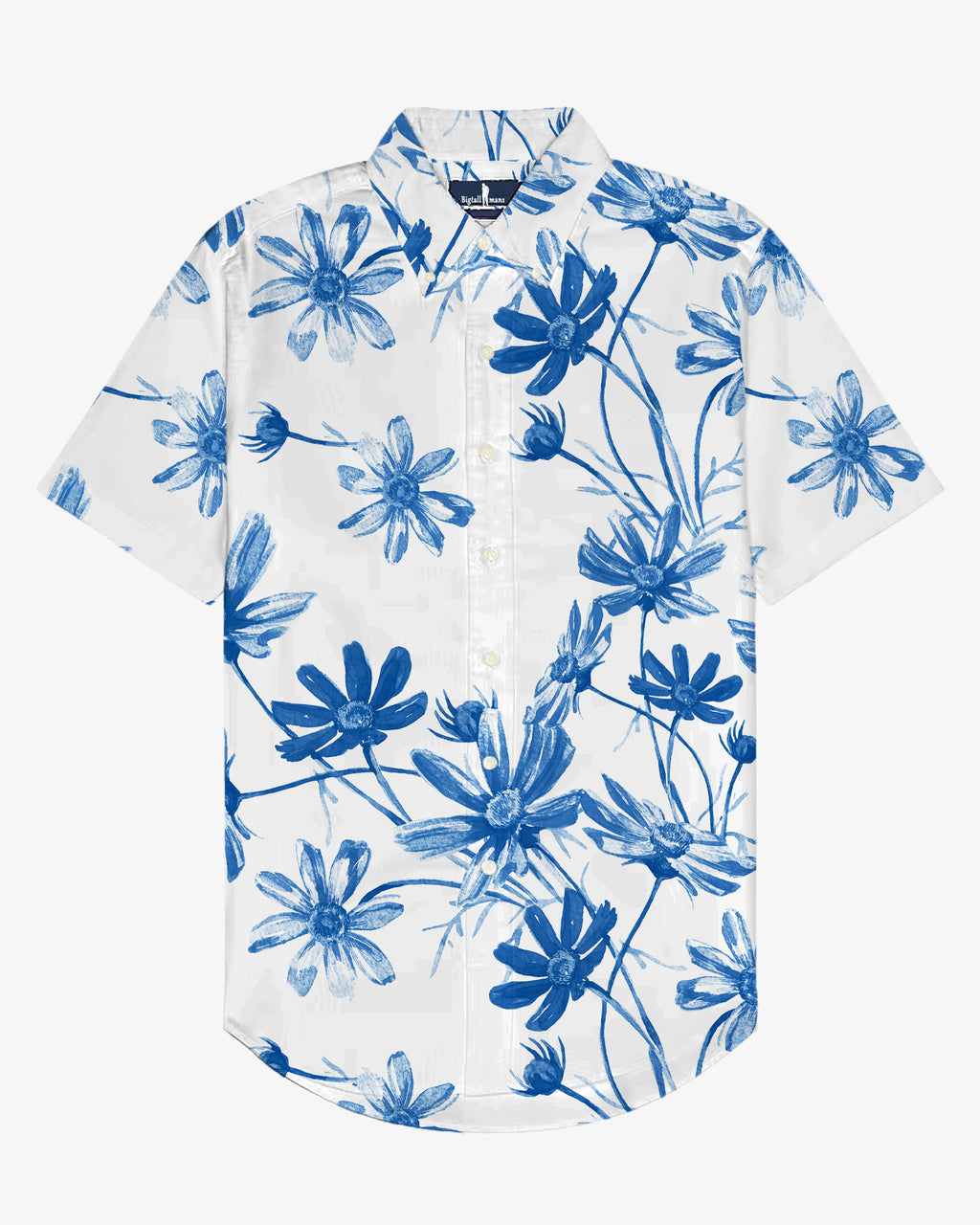 Big & Tall Floral Short Sleeve Shirt for big men view 1