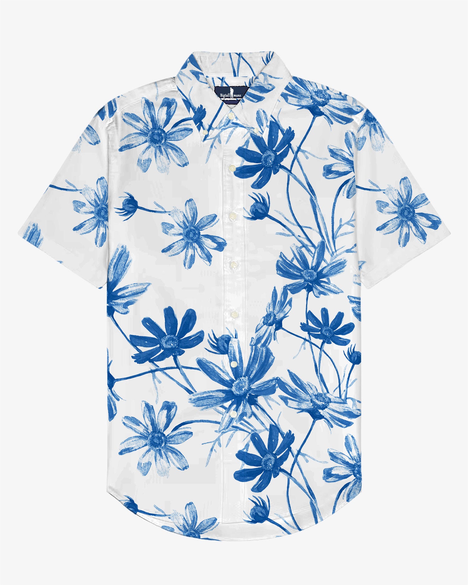 Big & Tall Floral Short Sleeve Shirt for big men view 1