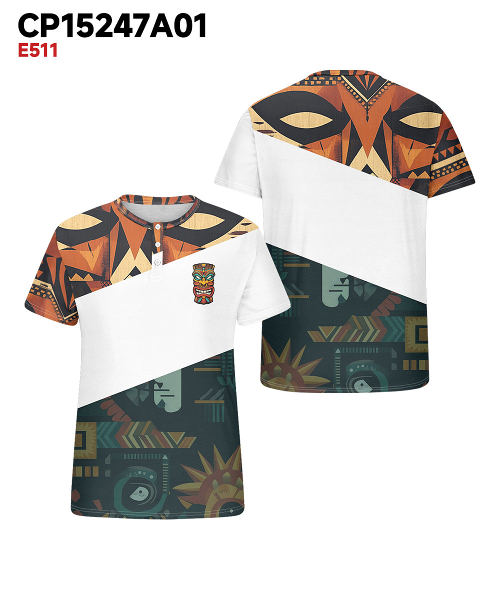 Big & Tall Geometric Streetwear T-Shirt for big men view 3