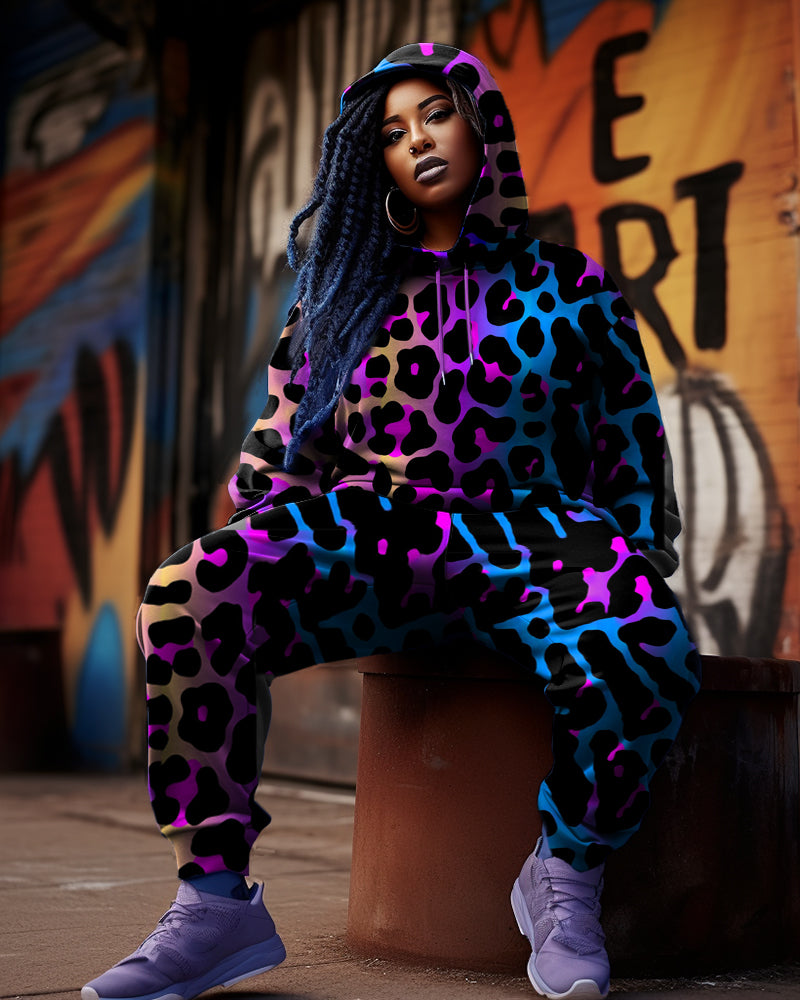 Big & Tall Graphic Hoodie Sweatpants Set for big men view 1