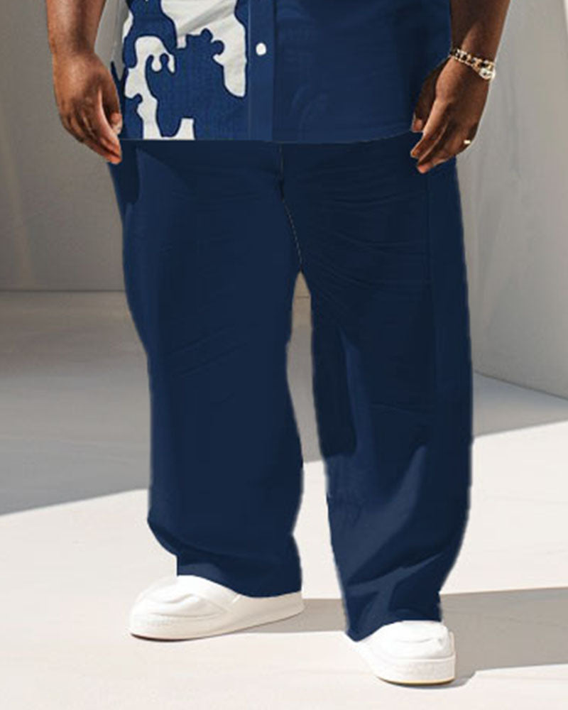 Big & Tall Geometric Graphic Business Casual Jeans for big men view 3