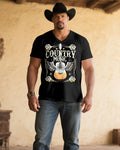 Big & Tall Black Western Denim T-Shirt for big men view 1