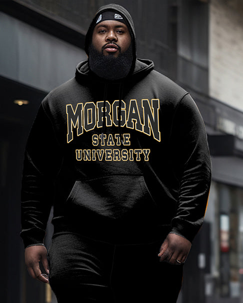 Big & Tall Graphic Streetwear Hoodie Sweatpants Set for big men view 2
