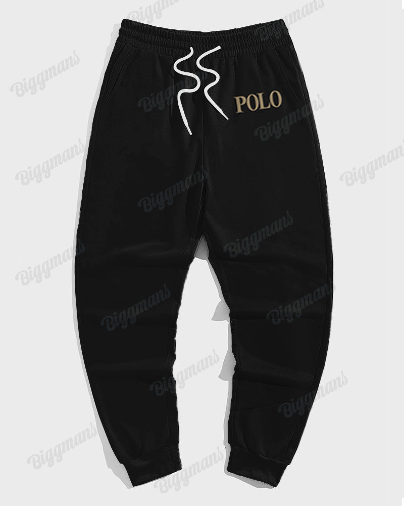 Big & Tall Plaid Patchwork Hoodie Sweatpants Set for big men view 5