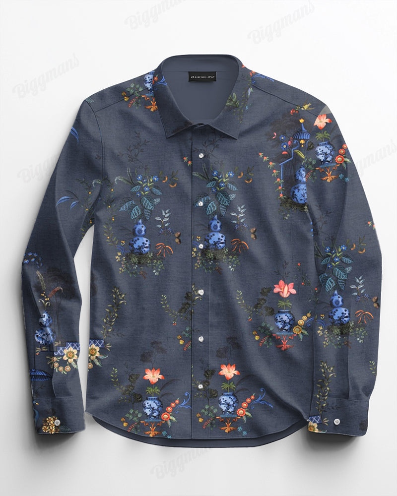 Big & Tall Graphic Long Sleeve Shirt for big men view 2
