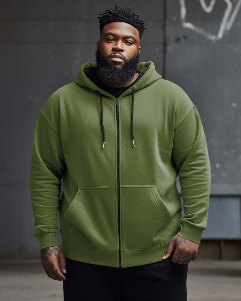 Big & Tall Solid Color Streetwear Hoodie for big men view 6