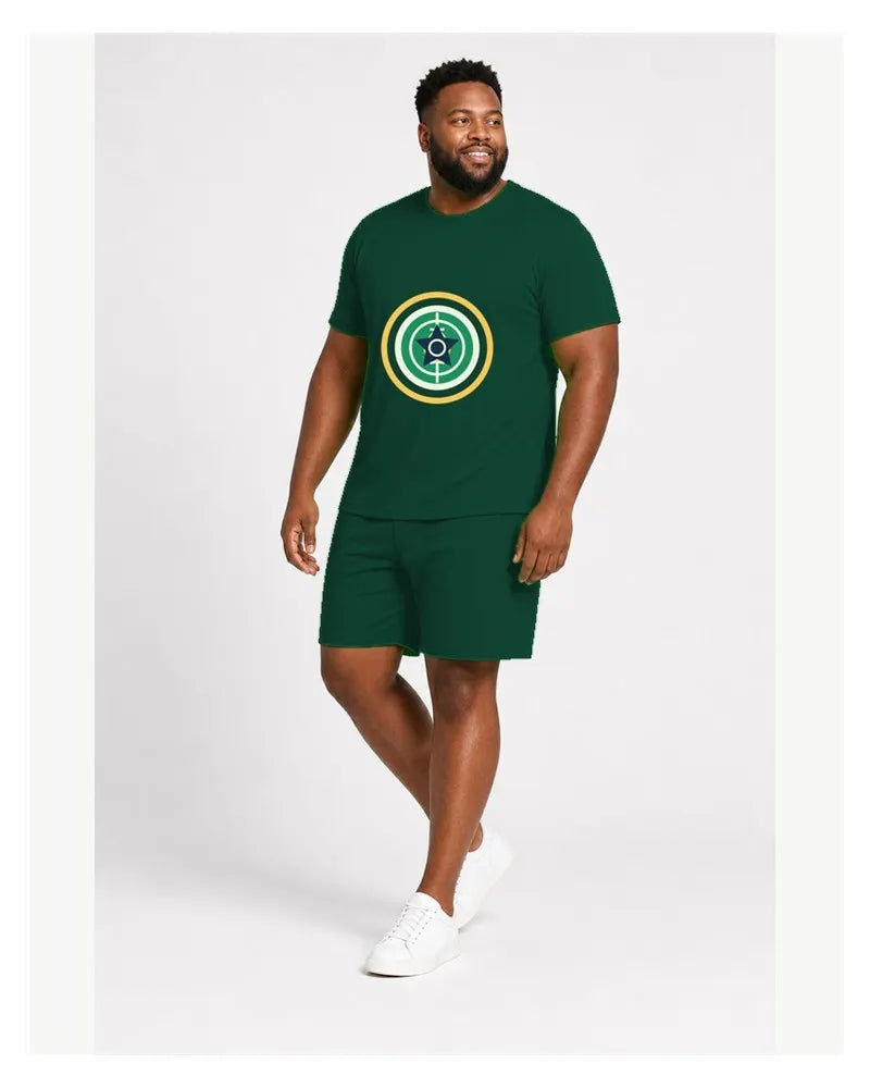 Big & Tall Pitch Pulse Digital Print T-Shirt and Shorts Set Set