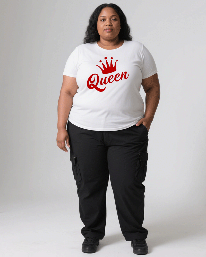 Big & Tall Black White Graphic T-Shirt Pants Set for big men view 3