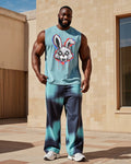 Big & Tall Gradient Vest Pants Set for big men view 1