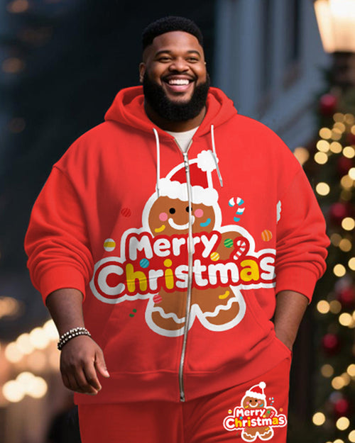 Big & Tall Graphic Hoodie Sweatpants Set for big men view 2