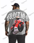 Big & Tall Solid Color Streetwear T-Shirt for big men view 1