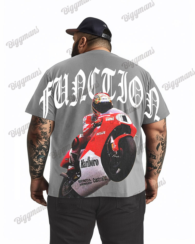 Big & Tall Solid Color Streetwear T-Shirt for big men view 1