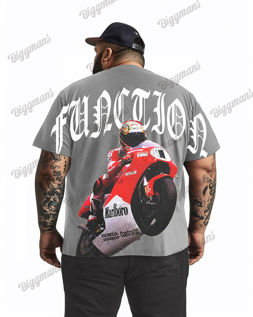 Big & Tall Solid Color Streetwear T-Shirt for big men view 1
