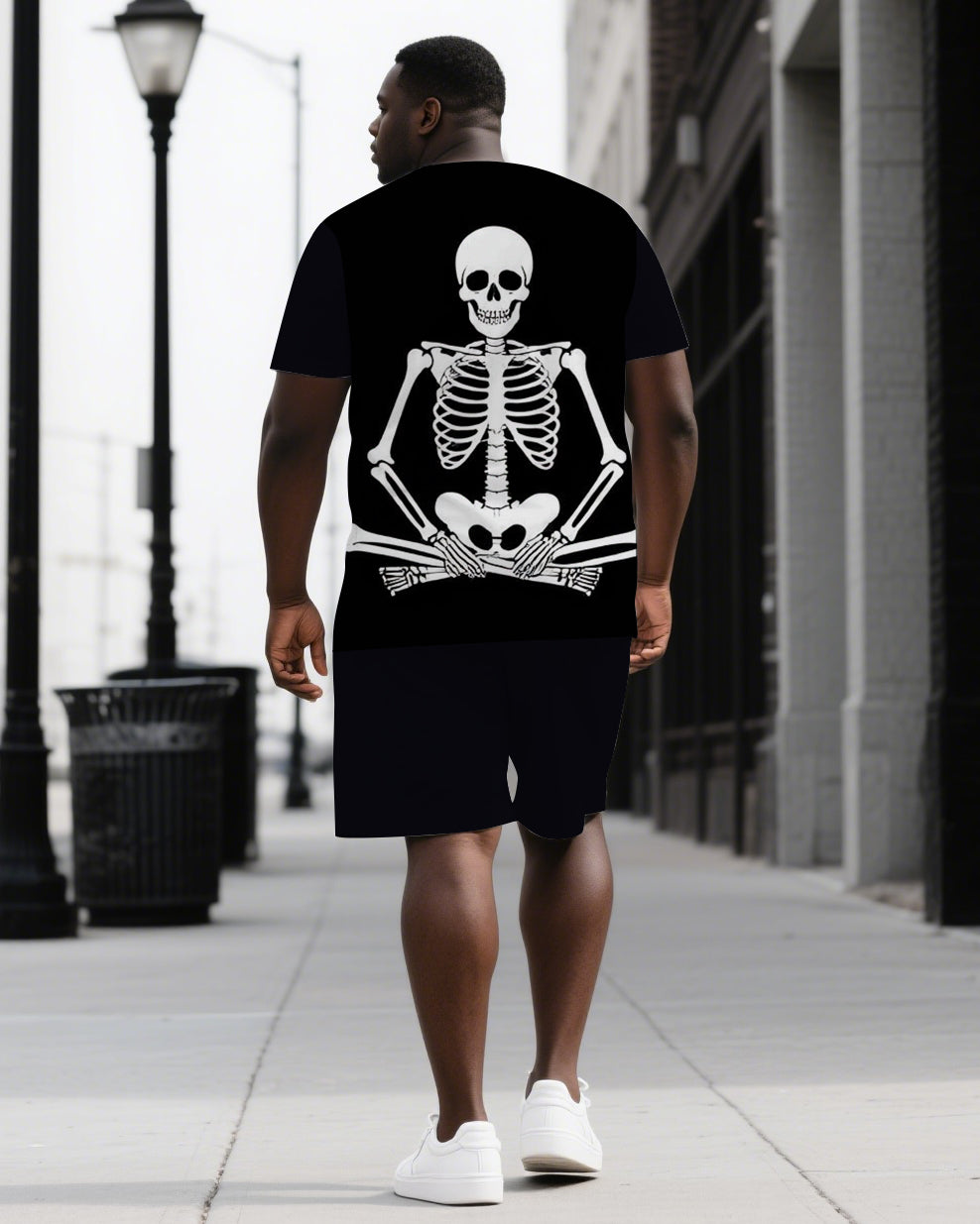 Big & Tall Skull Two-piece Set for big men view 1