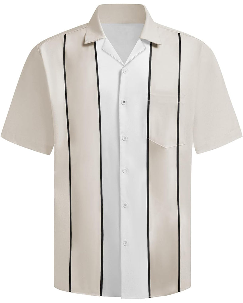 Big & Tall Hawaiian Striped Short Sleeve Shirt for big men view 13