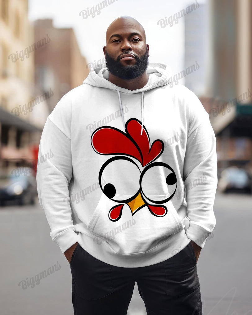 Big & Tall Graphic Hoodie Sweatpants Set for big men view 2