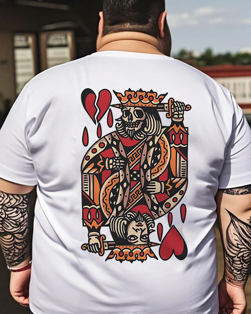 Big & Tall Graphic Streetwear Skull T-Shirt for big men view 2
