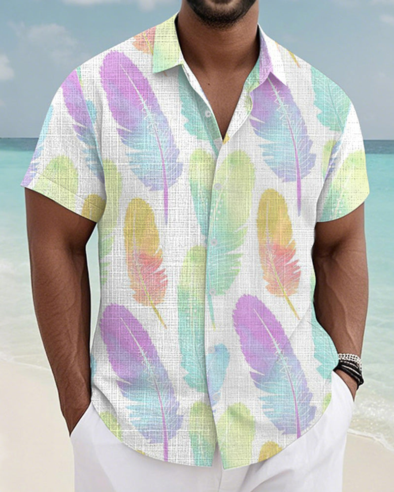 Big & Tall Hawaiian Graphic Short Sleeve Shirt for big men view 1