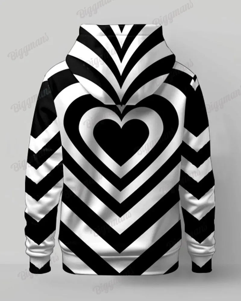 Big & Tall Geometric Hoodie for big men view 3