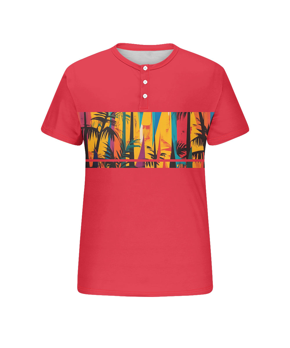 Big & Tall Red Hawaiian Graphic T-Shirt for big men view 4