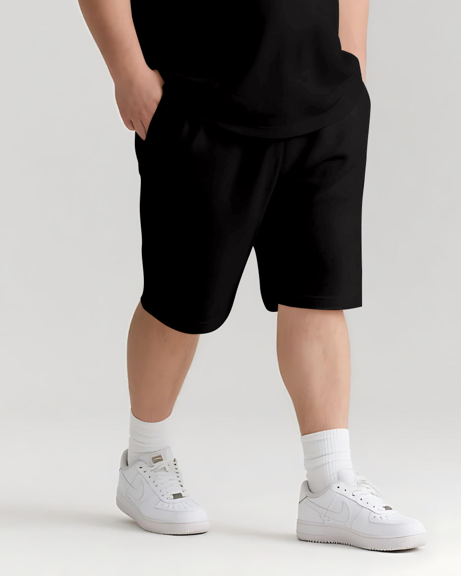 Big & Tall Streetwear T-Shirt Shorts Set for big men view 7