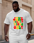 Big & Tall Juneteenth Graphic Vintage T-Shirt for big men