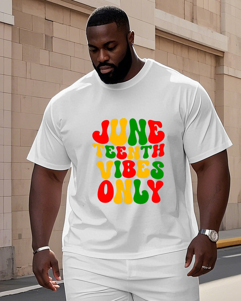 Big & Tall Juneteenth Graphic Vintage T-Shirt for big men