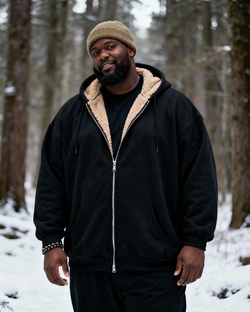 Big & Tall Solid Color Hoodie for big men view 3