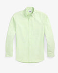 Big & Tall Green Solid Color Long Sleeve Shirt for big men view 1