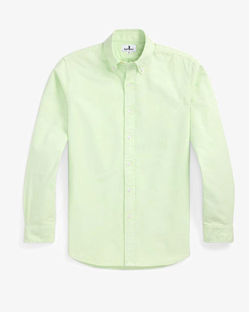 Big & Tall Green Solid Color Long Sleeve Shirt for big men view 1