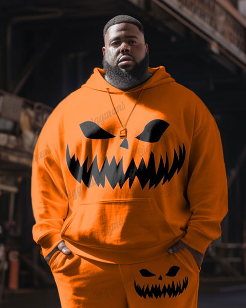 Big & Tall Graphic Hoodie Sweatpants Set for big men view 2