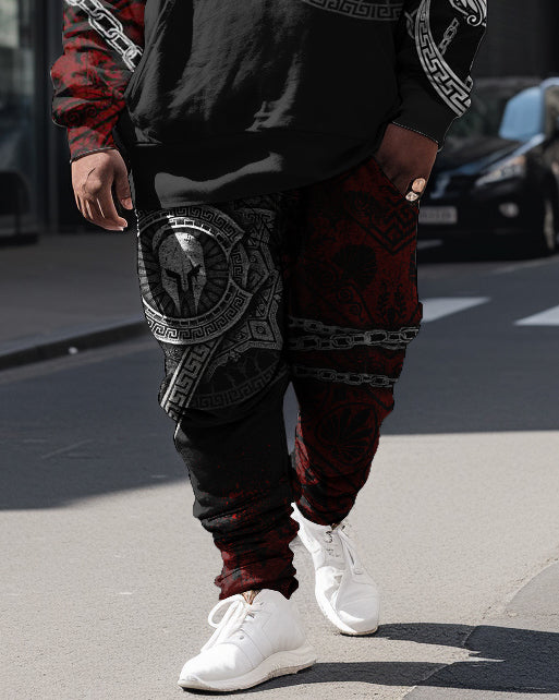 Big & Tall Graphic Hoodie Sweatpants Set for big men view 3