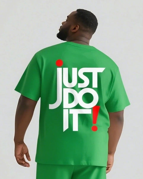 Big & Tall Graphic Streetwear Two-piece Set for big men view 8