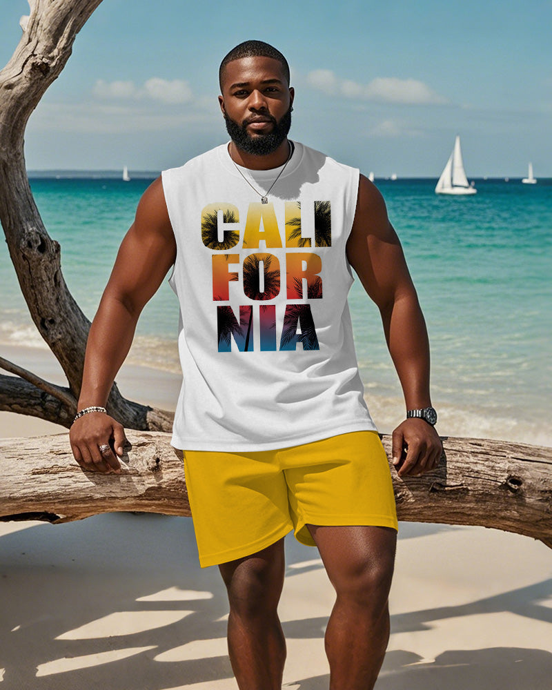 Big & Tall Hawaiian Graphic Two-piece Set for big men view 1
