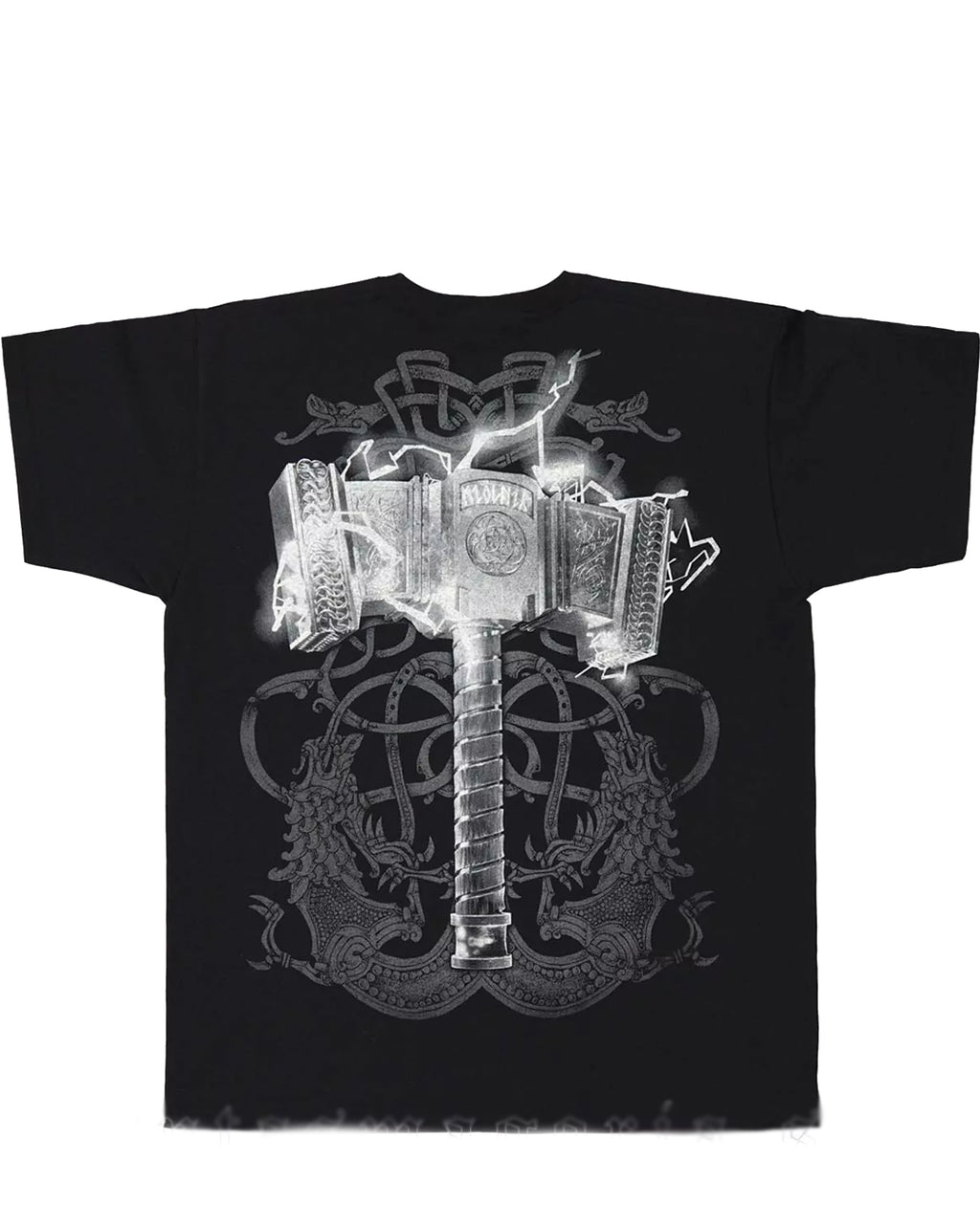 Big & Tall Black Streetwear T-Shirt for big men view 2